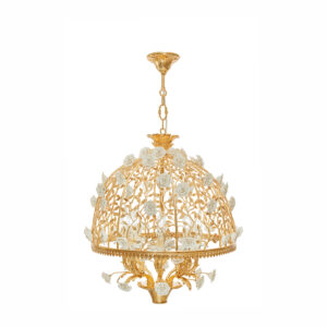 Đèn chùm Faragani hình vòm có hoa hồng