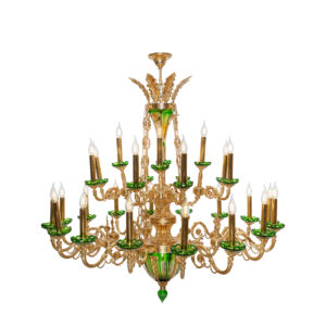 Đèn chùm Faragani Prima màu xanh lá cây