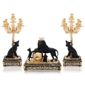 Bộ đồng hồ chân nến “Sư tử”